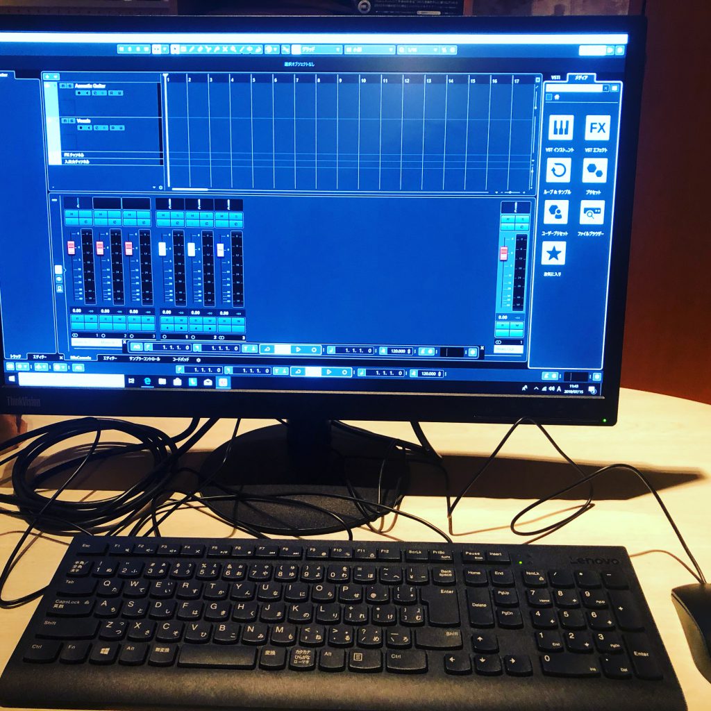 セッティング中のcubase & windows